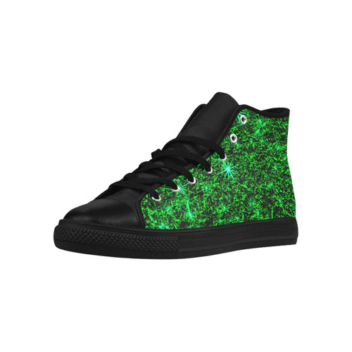 Sparkling Green - Jera Nour Aquila High Top Microfiber Leather Women's Shoes (Model 032)