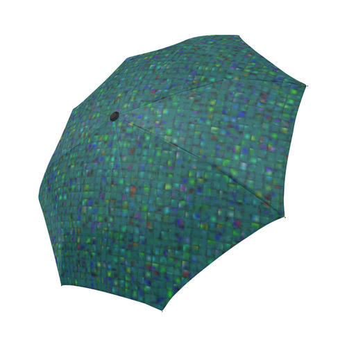 Antique Texture Teal Auto-Foldable Umbrella (Model U04)