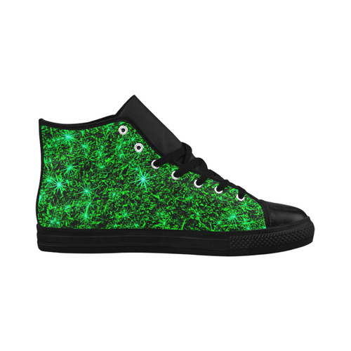 Sparkling Green - Jera Nour Aquila High Top Microfiber Leather Women's Shoes (Model 032)