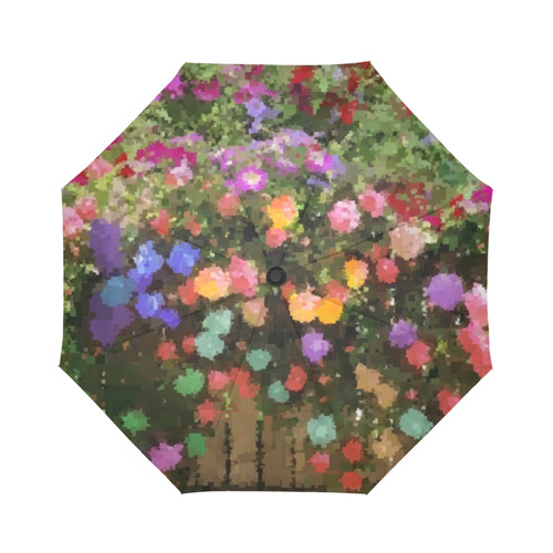 Colorful Pixel Garden Auto-Foldable Umbrella (Model U04)
