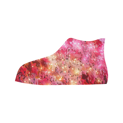 Sparkling Pink - Jera Nour Aquila High Top Microfiber Leather Women's Shoes (Model 032)