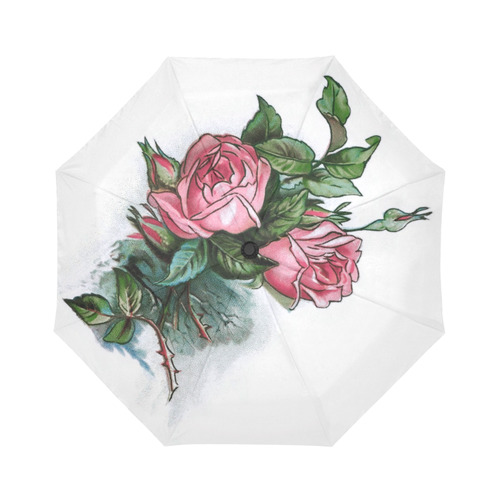 Roses Vintage Floral Auto-Foldable Umbrella (Model U04)