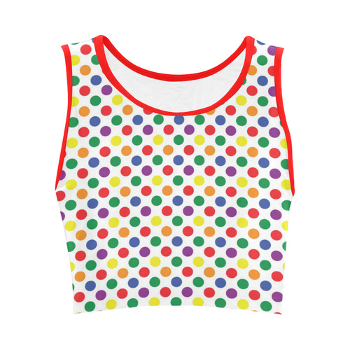 rainbow polka dot shirt