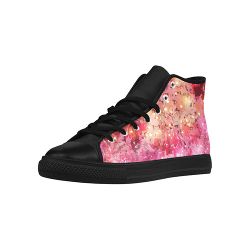 Sparkling Pink - Jera Nour Aquila High Top Microfiber Leather Women's Shoes (Model 032)