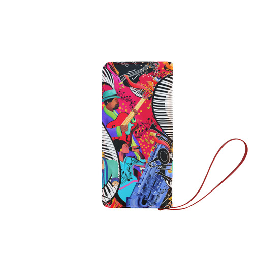 Colorful Music Jazz Art Theme Women's Clutch Wallet (Model 1637)