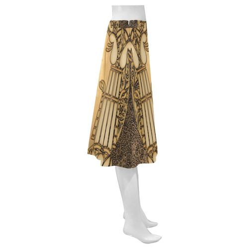 Agyptian sign Mnemosyne Women's Crepe Skirt (Model D16)