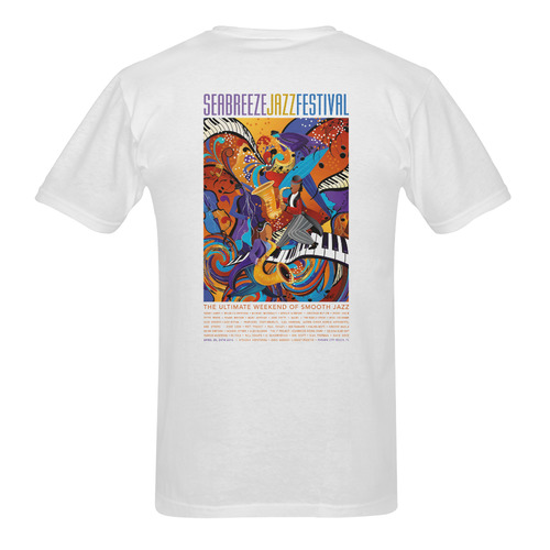 POSTER on BACK/ Seabreeze Jazz Festival 2016 Men's T-Shirt in USA Size (Two Sides Printing)
