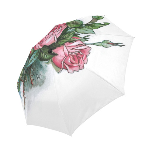 Roses Vintage Floral Auto-Foldable Umbrella (Model U04)