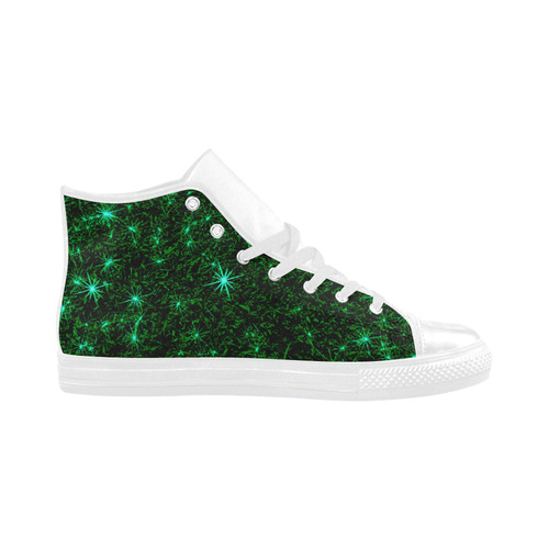 Sparkling Green - Jera Nour Aquila High Top Microfiber Leather Women's Shoes (Model 032)