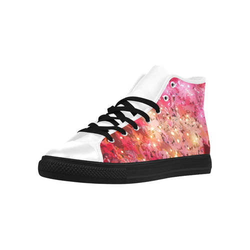 Sparkling Pink - Jera Nour Aquila High Top Microfiber Leather Women's Shoes (Model 032)