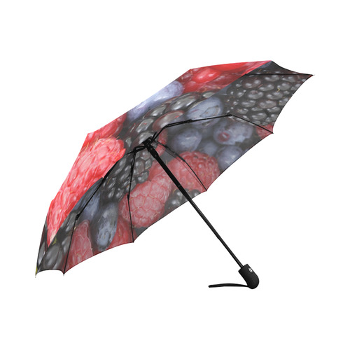 Blueberry Blackberry Raspberry Fruit Auto-Foldable Umbrella (Model U04)