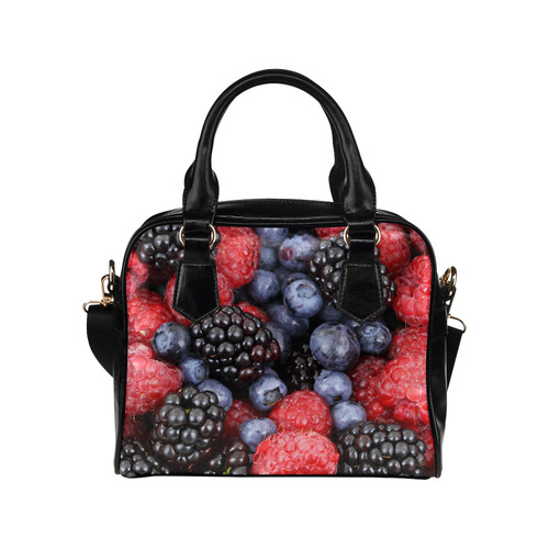 Blueberry Blackberry Raspberry Fruit Shoulder Handbag (Model 1634)