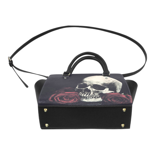 Rose-Skull Classic Shoulder Handbag (Model 1653)