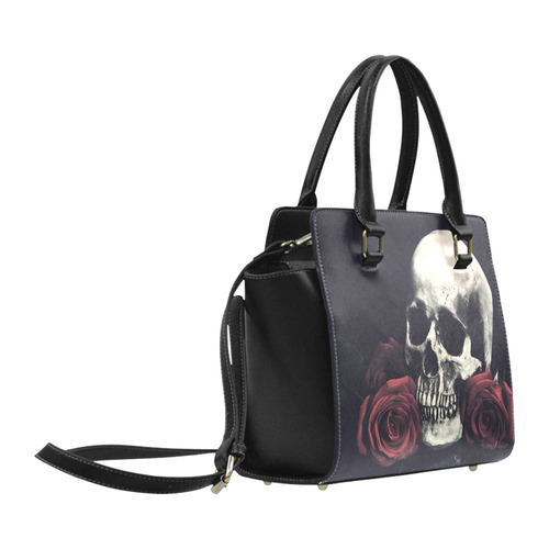 Rose-Skull Classic Shoulder Handbag (Model 1653)