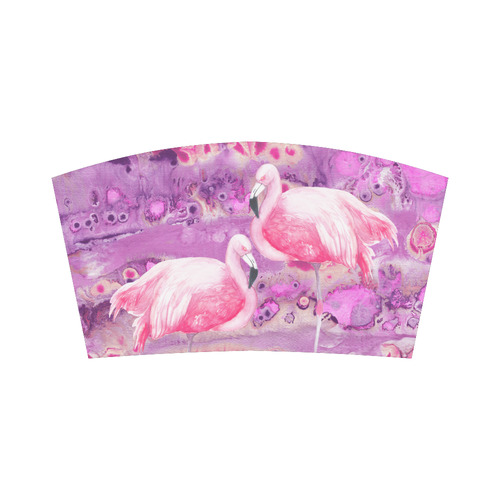 Flamingos Batik Paint Background Pink Violet Bandeau Top