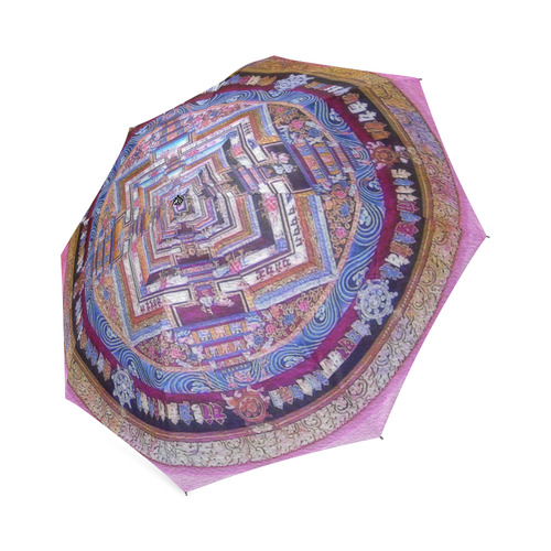 Kalachakra Sera Mandala in Buddhism Foldable Umbrella (Model U01)