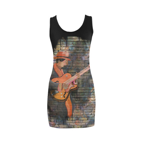 NOLA Jazz Art Guitar Fine Art by Juleez Medea Vest Dress (Model D06)