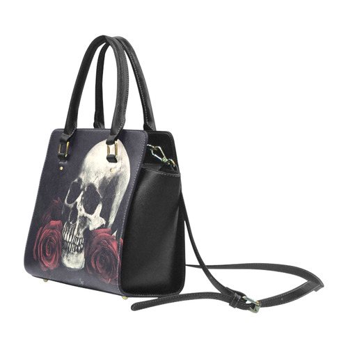 Rose-Skull Classic Shoulder Handbag (Model 1653)