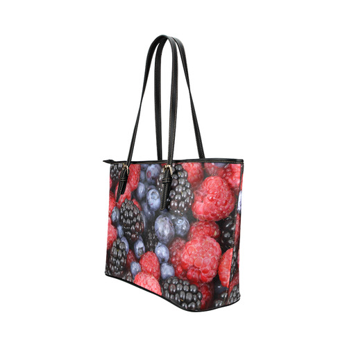 Blueberry Blackberry Raspberry Fruit Leather Tote Bag/Large (Model 1651)