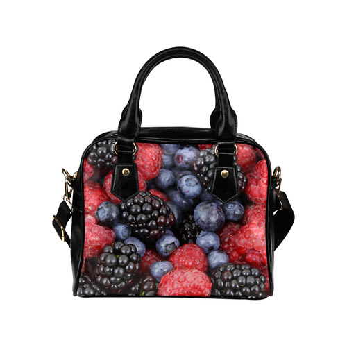 Blueberry Blackberry Raspberry Fruit Shoulder Handbag (Model 1634)