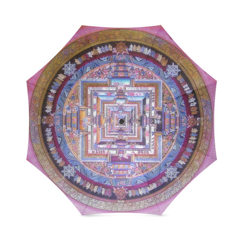 Kalachakra Sera Mandala in Buddhism Foldable Umbrella (Model U01)