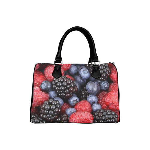 Blueberry Blackberry Raspberry Fruit Boston Handbag (Model 1621)