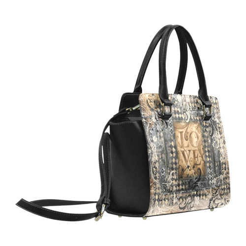 Love Harlequin Lace Print Classic Shoulder Handbag (Model 1653)