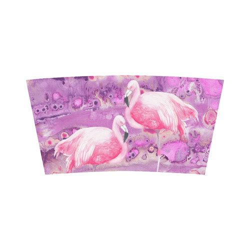Flamingos Batik Paint Background Pink Violet Bandeau Top