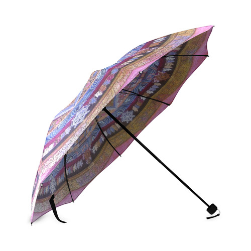 Kalachakra Sera Mandala in Buddhism Foldable Umbrella (Model U01)