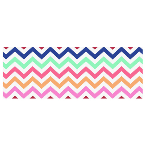 CHEVRONS Pattern Multicolor Pink Turquoise Coral Blue Red Travel Mug (Silver) (14 Oz)