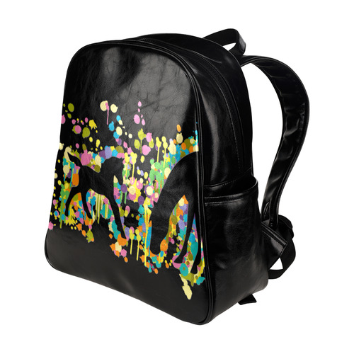 Lovely Foal with Mom Splash Multi-Pockets Backpack (Model 1636)