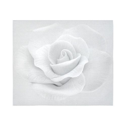 White Rose Beautiful Floral Art Cotton Linen Wall Tapestry 60"x 51"
