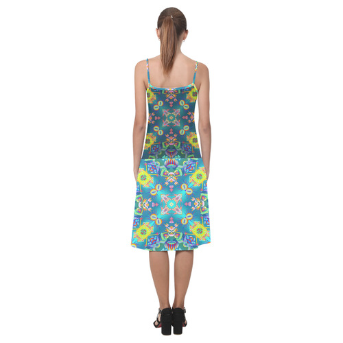 Plants of the Tropical Forest by Sarah NZ Alcestis Slip Dress (Model D05)