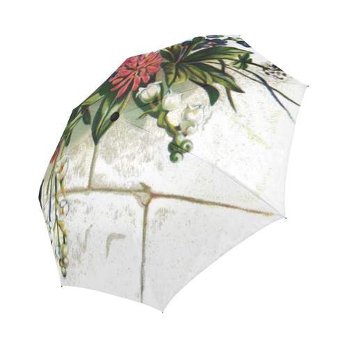 Vintage Floral Auto-Foldable Umbrella (Model U04)