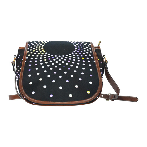 Abstract Light Dots Saddle Bag/Small (Model 1649) Full Customization