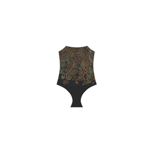 3D Psychedelic Sand Clock Strap Swimsuit ( Model S05)