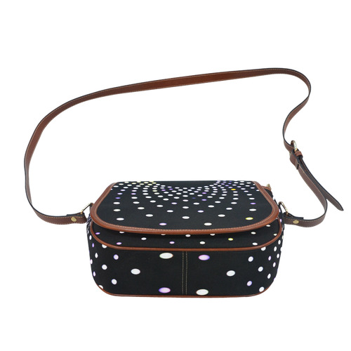 Abstract Light Dots Saddle Bag/Small (Model 1649) Full Customization