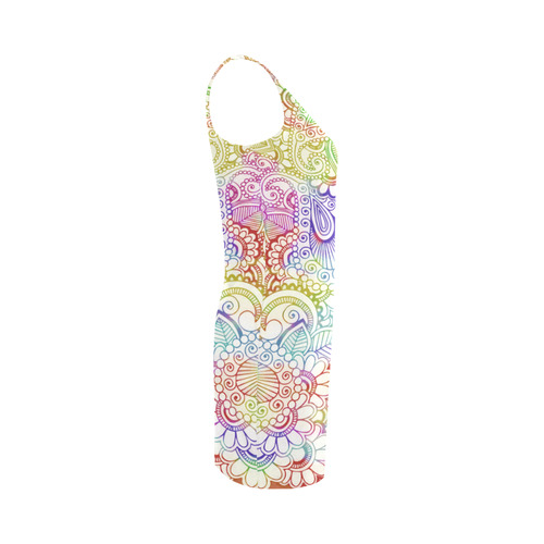 India Paisley Pattern - light watercolor grunge Medea Vest Dress (Model D06)