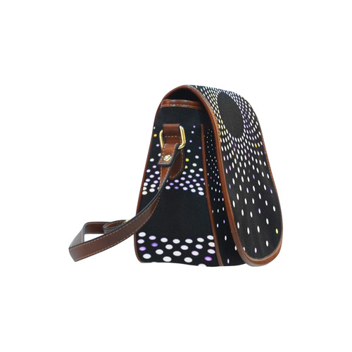 Abstract Light Dots Saddle Bag/Small (Model 1649) Full Customization