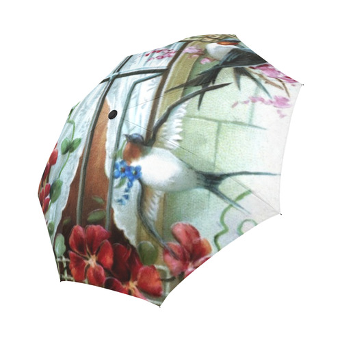 Vintage Birds and Flowers II Auto-Foldable Umbrella (Model U04)