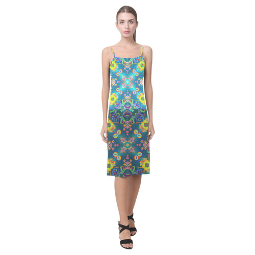 Plants of the Tropical Forest by Sarah NZ Alcestis Slip Dress (Model D05)