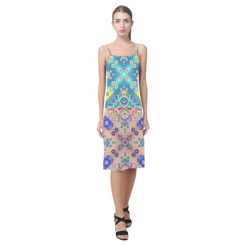 Plants of the Tropical Forest by Sarah NZ Alcestis Slip Dress (Model D05)
