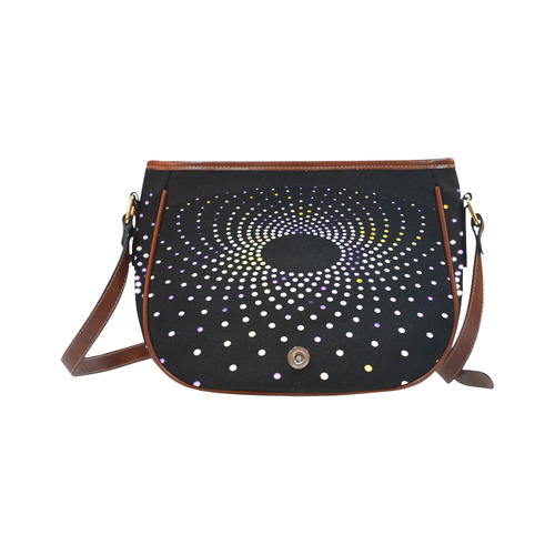 Abstract Light Dots Saddle Bag/Small (Model 1649) Full Customization