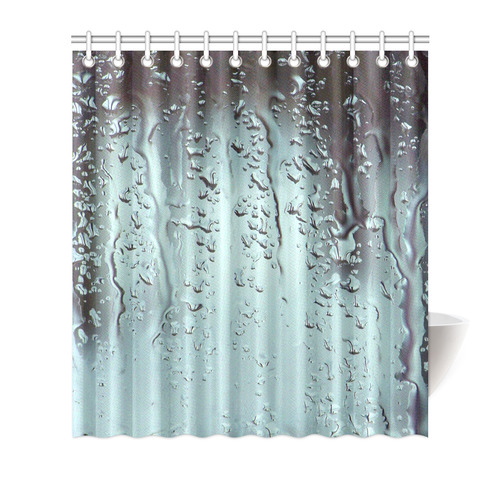 Rain on Window Glass Shower Curtain 66"x72"