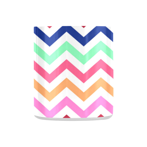 CHEVRONS Pattern Multicolor Pink Turquoise Coral Blue Red Classic Insulated Mug(10.3OZ)