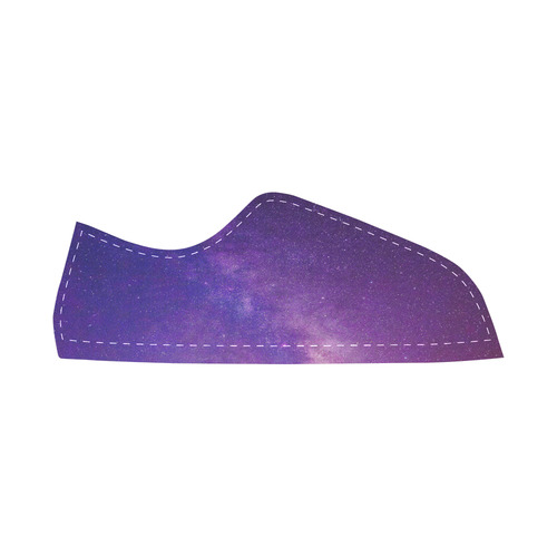 Purple Blue Starry Night Sky Canvas Shoes for Women/Large Size (Model 016)