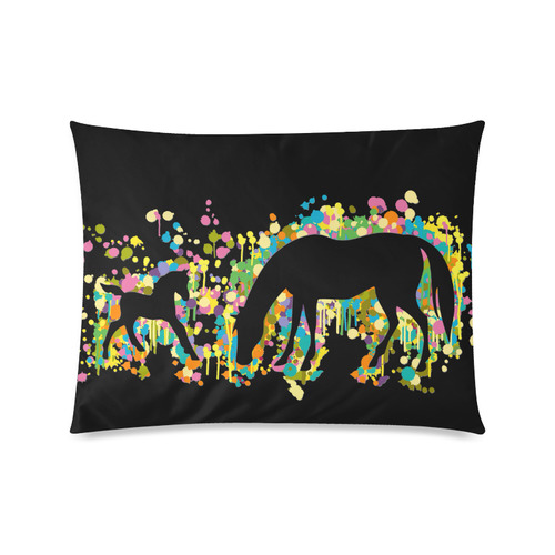 Lovely Foal with Mom Splash Custom Picture Pillow Case 20"x26" (one side)