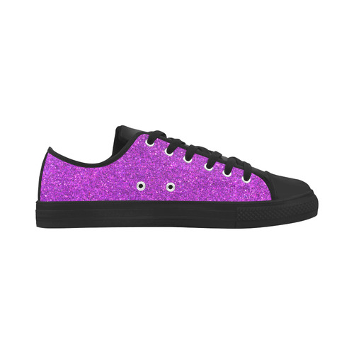 Sparkles Purple Glitter Aquila Microfiber Leather Women's Shoes/Large Size (Model 031)