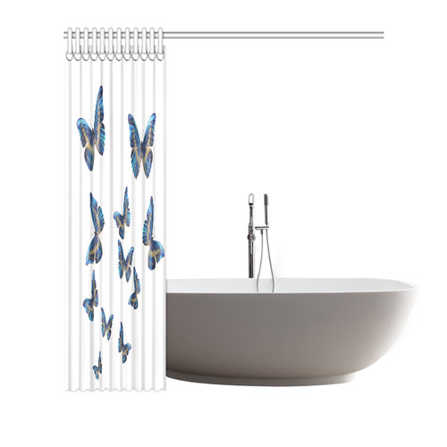 Morpho cypris butterflies painting Shower Curtain 72"x72"