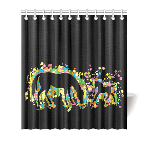 Lovely Foal with Mom Splash Shower Curtain 66"x72"